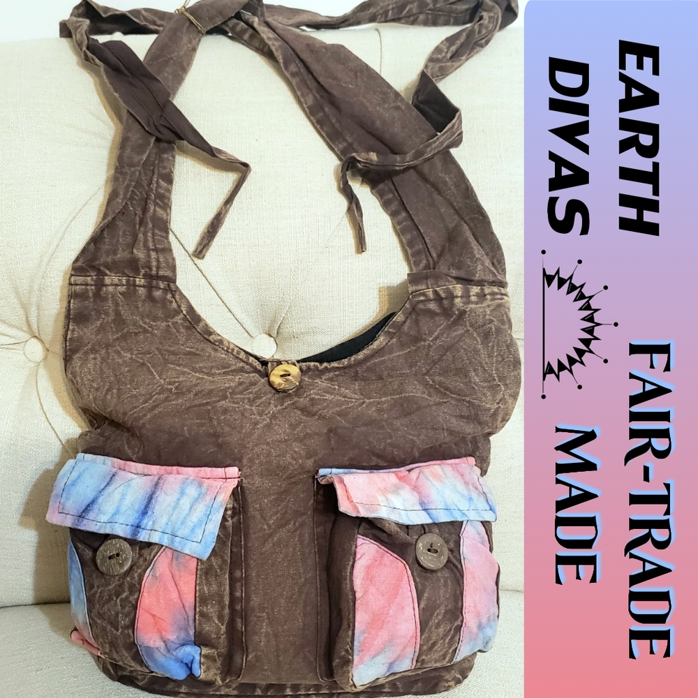 NWT🌍EARTH DIVAS Tie-Dye Sling/Backpack